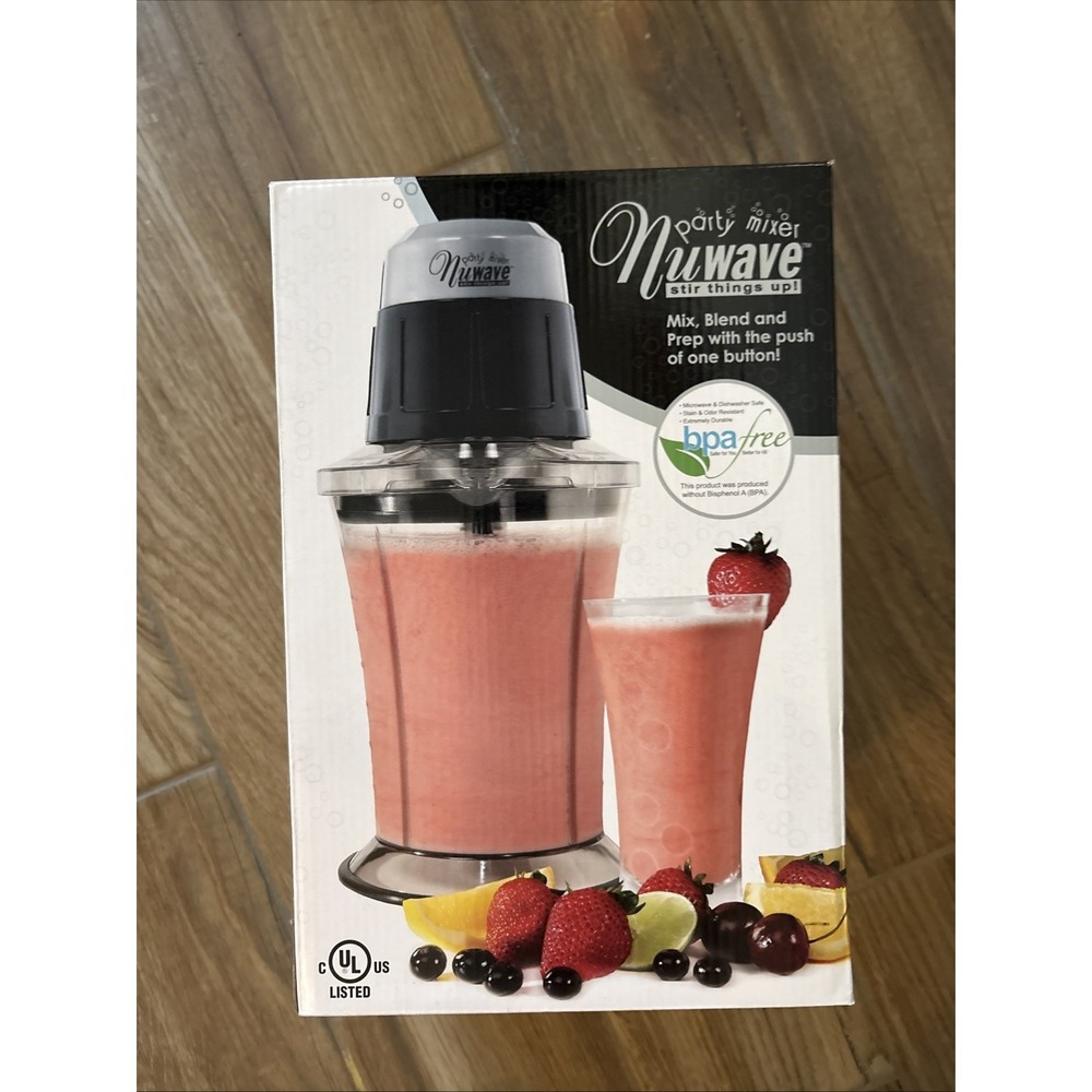 Nuwave Party Mixer 22191 Drink Mix Blend Prep Smoothies Dips Desserts & More NOS